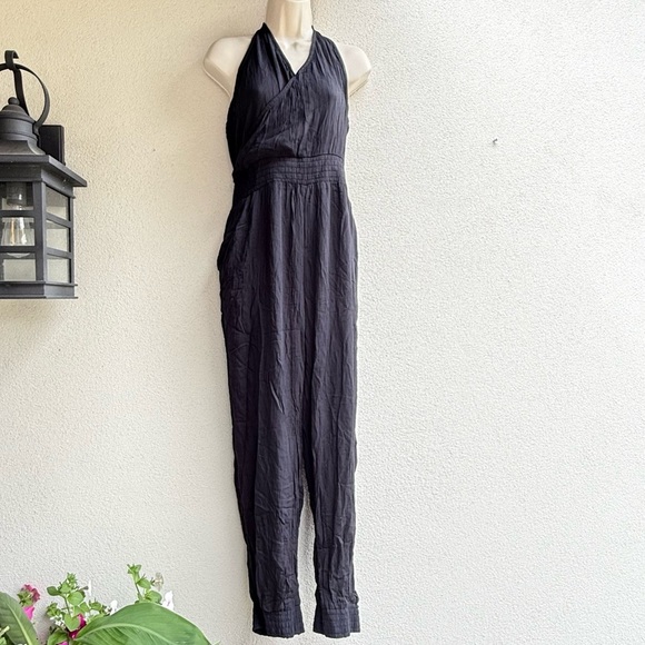 Prana Fernie Jumpsuit Black Halter  New XL - Picture 2 of 9
